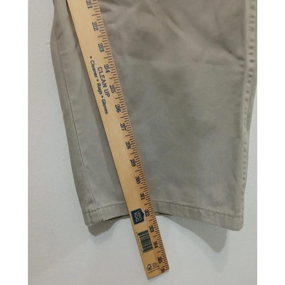 Wrangler Authentic Men’s Cargo Pants Khaki Relaxed Fit Flex Size 42x32